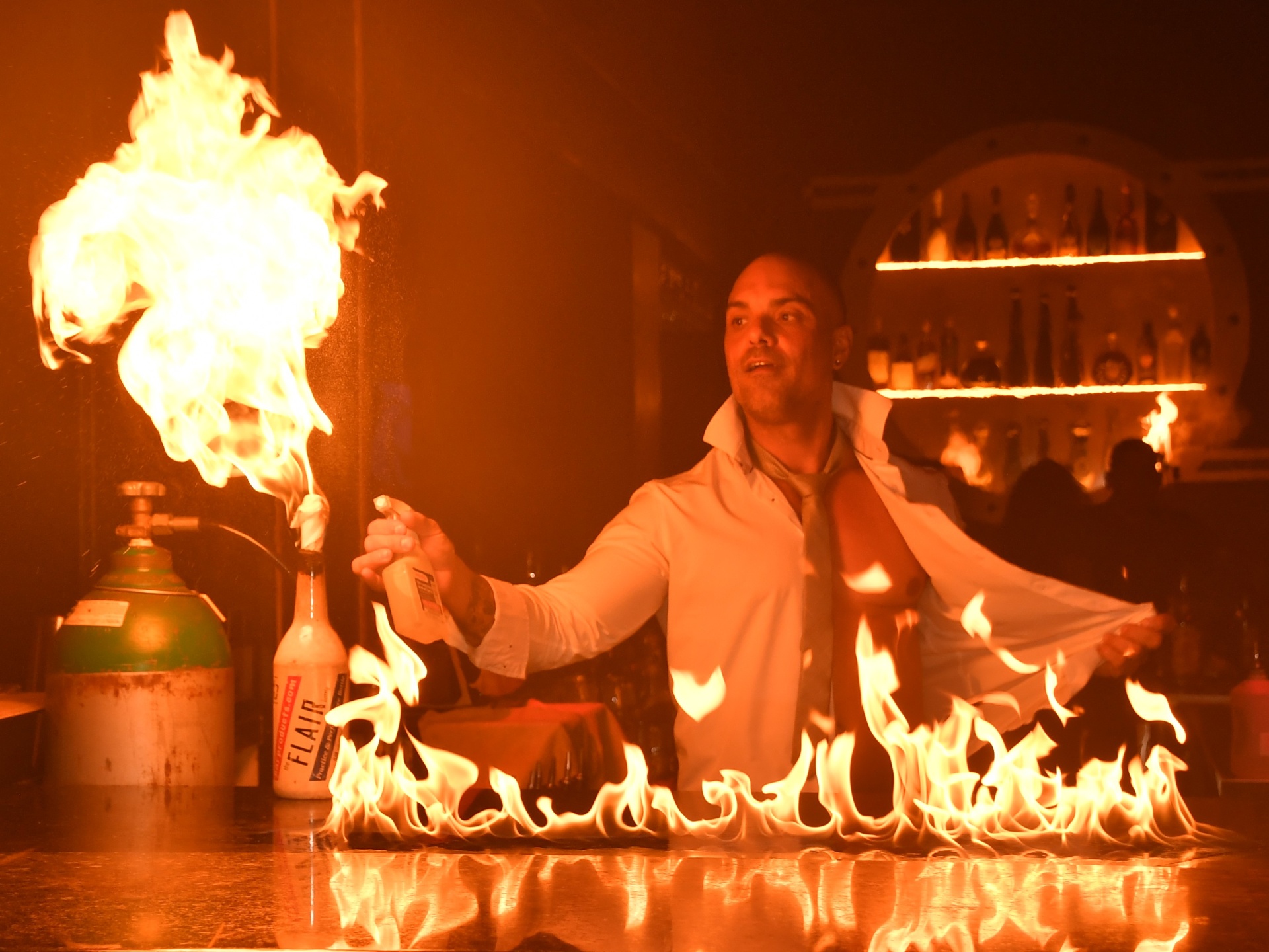 Flair Bartending · Live Fire